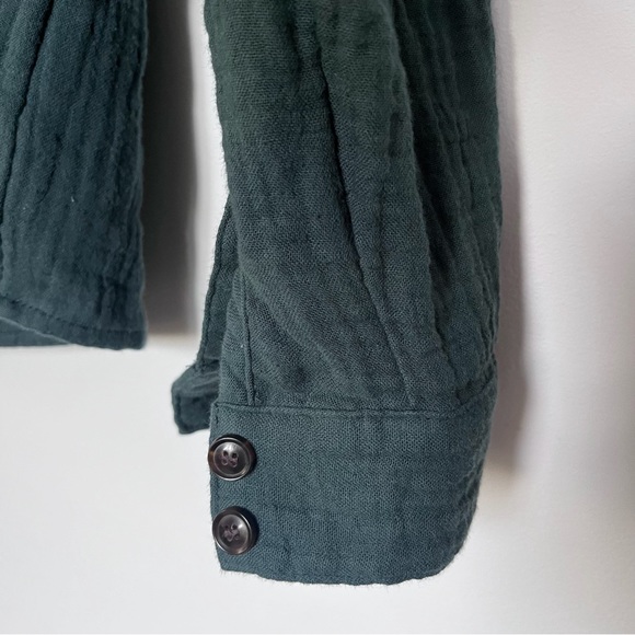 MADEWELL Green V Neck Cotton Blouse M - Picture 6 of 10